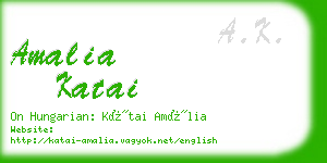 amalia katai business card